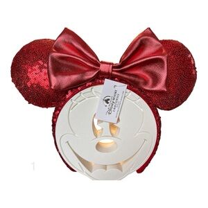 Disney Minnie Mouse Red Sequins and Red Bow Ears Headband NWT multi holiday 1